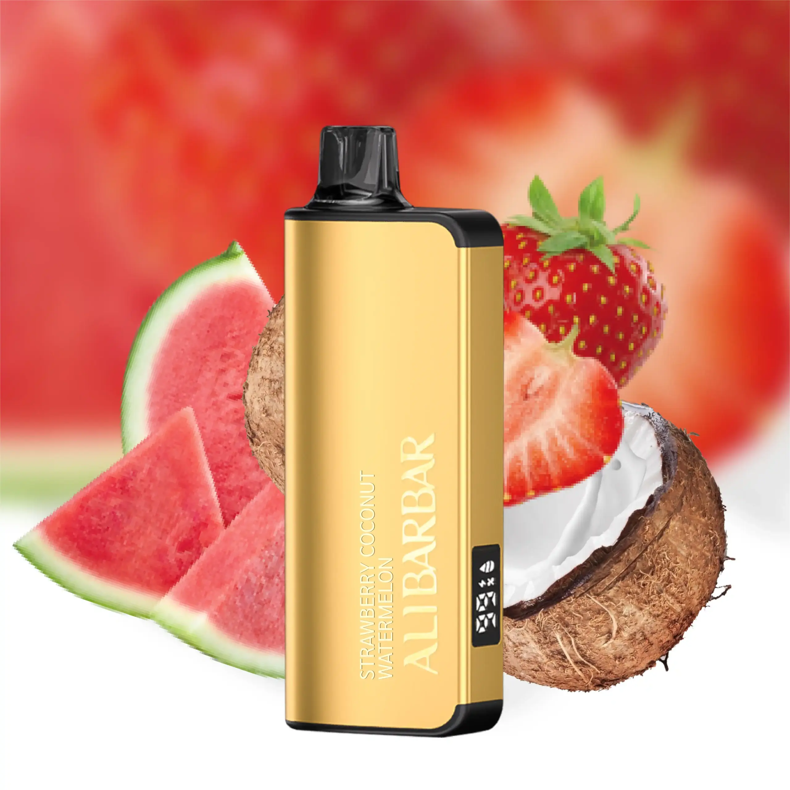 Wholesale Alibarbar Ingot 9000 Puffs Strawberry Cocorut Watemmelon